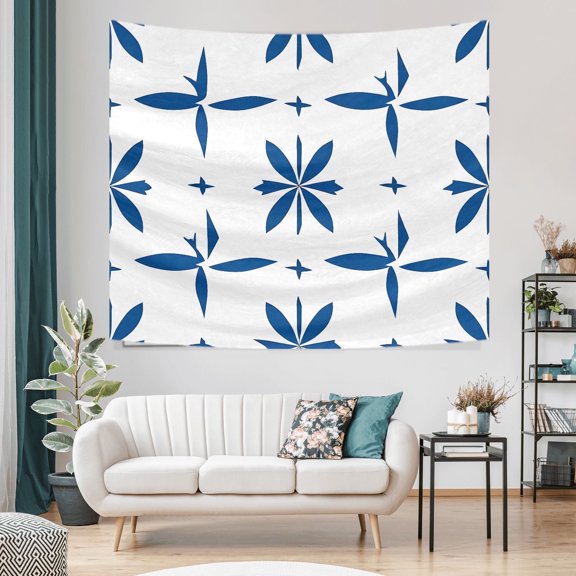 Boho Decor Washable Wall Hanging Tapestry Boho Tribal Simplicity Modern Country Tapestry Ethnic Design Pattern Durable Bedroom Tapestry, for Dorm Home House Bedroom College (51x59in)