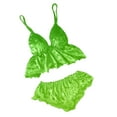 thumbnail image 1 of Mashaouyo 2025 Intimes Femmes Pyjama en Velours Col en V Ensemble Short Nœud Papillon, 1 of 3