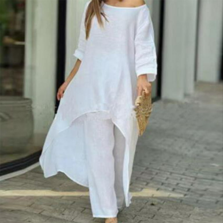 Women's Cotton Fashion Casual Large Irregular Long Sleeved Suit