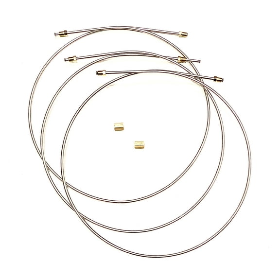 The Stop Shop 1/4 Inch Stainless Steel Brake Lines with Inverted Double Flares, 60 Inches Long