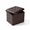 Brown Leather-13"D x 17"W x 13"H, variant on Leopard Print 13"D x 17"W x 13"H Foldable Storage Ottoman Footrest Stool