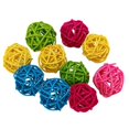 thumbnail image 3 of kurtrusly 10pcs Rattan Ball Bird Toy DIY Accessory Toy for Parrot Budgie Parakeet 4cm 1Set, 3 of 6