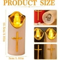 thumbnail image 4 of Easter Cross LED Electronic Candle - ReusableBattery Operated Flickering Grave Light for Outdoor Memorial and Decoration, 4 of 9