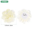 thumbnail image 3 of Broches de flor de rosa extra grande de 2 piezas, alfileres de solapa de 7.87 pulgadas, clip de cabello de gran flor de camelia para mujeres en bodas/baile/ropa/accesorios/fiesta, 3 of 7