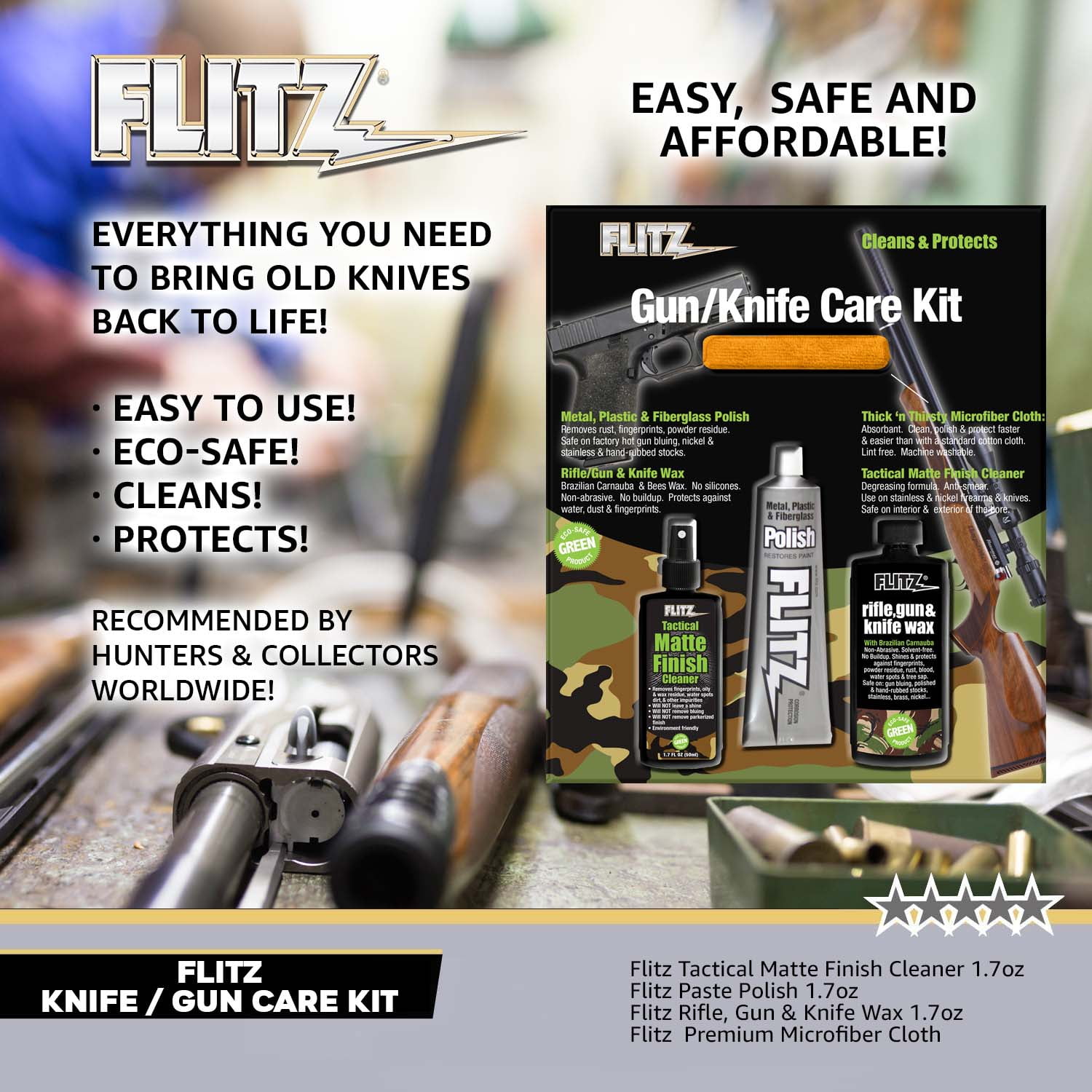 Flitz Gun and Knife Care Kit - BK-FZ41501 - Medieval Collectibles