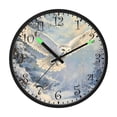 thumbnail image 2 of Voice Activated Clock with Glow Light 12 Inch Large Silent Wall Clock Battery Operated for Home Decor A Anowy Owl, 2 of 8