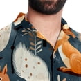 thumbnail image 5 of Squirrel Men's Short Sleeve Beach Shirts, Hawaiian Printed Button Down Summer Casual Unisex Men's Shirts, 5 of 6