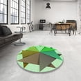 thumbnail image 4 of Ahgly Company Machine Washable Indoor Rectangle Transitional Green Onion Green Area Rugs, 2' x 5', 4 of 7