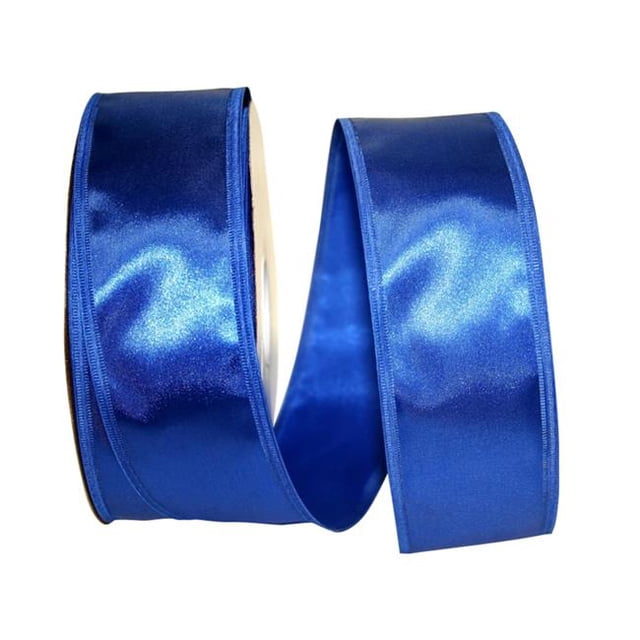 Reliant Ribbon 5102W-050-16K 20.12 in. 50 Yards Dyna Satin EZ Wired Edge Ribbon, Royal