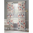 thumbnail image 4 of Independence Day Sheer Curtains 108 Inch Length 2 Panels Set Window Treatments, 4th of July Red Blue Strip Love Burlap Rod Pocket Semi Curtains for Living Room/Bedroom/Kitchen Décor, 104"W x 108"L, 4 of 7