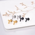 thumbnail image 3 of 3 Pairs Women Initial T Stud Earrings Stainless Steel Letter Earrings Birthday Valentines Day Jewelry Gifts for Her Girlfriend Wife, 3 of 3