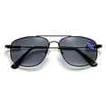 thumbnail image 2 of 2 Pairs of Classic BIFOCAL Reading Glasses 1.50 for men Presbyopic Glasses Gradient Gray Sunglasses UV, Memory Titanium Oversized Aviator-style Sun Readers +1.50, 2 of 5