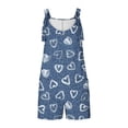 thumbnail image 5 of Nrmvnmi Summer Rompers for Women 2024 Casual Faux Denim Shorts Overalls Adjustable Strap Loose Sleeveless Jumpsuits with Pockets Blue MMothers Day Gifts, 5 of 6