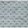 thumbnail image 4 of oneOone Cotton Poplin Twill Light Grayish Blue Fabric Rabbit Animal Craft Projects Decor Fabric Printed By The Yard 56 Inch Wide, 4 of 4