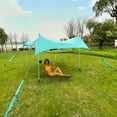 thumbnail image 6 of Red Suricata Turquoise Multi Terrain Sun Shade Canopy Tent Sunshade with sand bags & ground anchor screws, 6 of 10