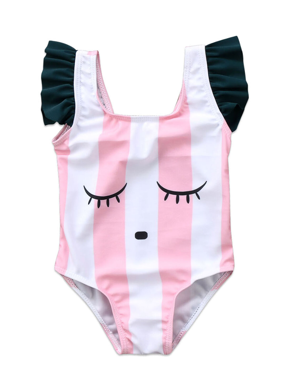 Belidome One Piece Swimsuits for Toddler Girls Adjustable Bathing Suit Bikini Swimwear Size 3-8