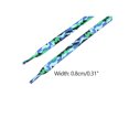 thumbnail image 3 of INSPIRE CHIC Thin Flat Contrast Color 0.3 Inch Wide Laces Camouflage Shoelaces 1 Pair Navy Blue Camouflage 160cm/63.0", 3 of 4