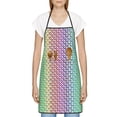 thumbnail image 3 of Easygdp Rainbow Peacock Feathers Apron Waterdrop Resistant with 2 Pockets,Oil Resistant Cooking Kitchen Chef Apron for Women Men, 3 of 7