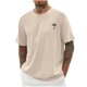 thumbnail image 5 of Camisas de Manga Larga para Hombres Imprimir Casual Cuello Redondo Blusa de Manga Corta, Camisas de Lino para Hombres, 5 of 8