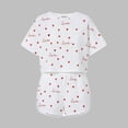 thumbnail image 5 of QINGFSAP Womens Cherry Print Lounge Set Pointelle Top and Elastic Shorts Summer Sleepwear, 5 of 5