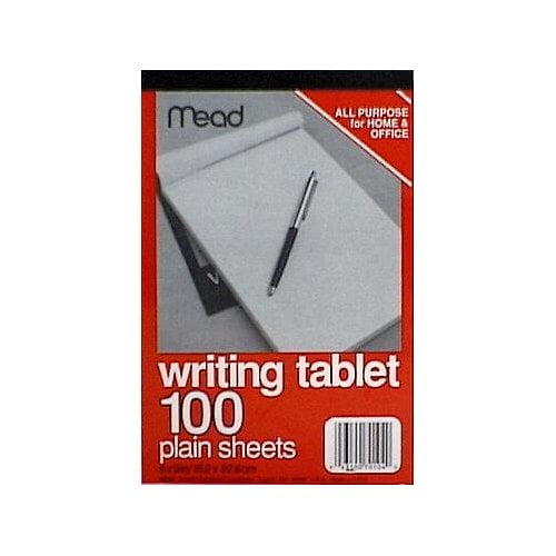 Mead Plain Writing Tablet 6 x 9 Inches 100 Sheets (70104)