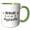 Green/White, variant on 3drose, Beware of the Wigglebutts Cute Funny Warning Message - Pet Dogs Humor, 11oz Two-tone Red Mug