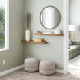 thumbnail image 2 of Ballucci 36" Floating Shelves, 2-Pack Wood Wall Shelf Set with Invisible Brackets, 8" Deep, Rustic Brown, 2 of 9
