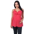 thumbnail image 1 of Blusa Maternidad Rayada Fresca Cómoda Ropa Embarazo Blusa Mujer Juvenil Tirantes Con Lazo Color Rojo, 1 of 5