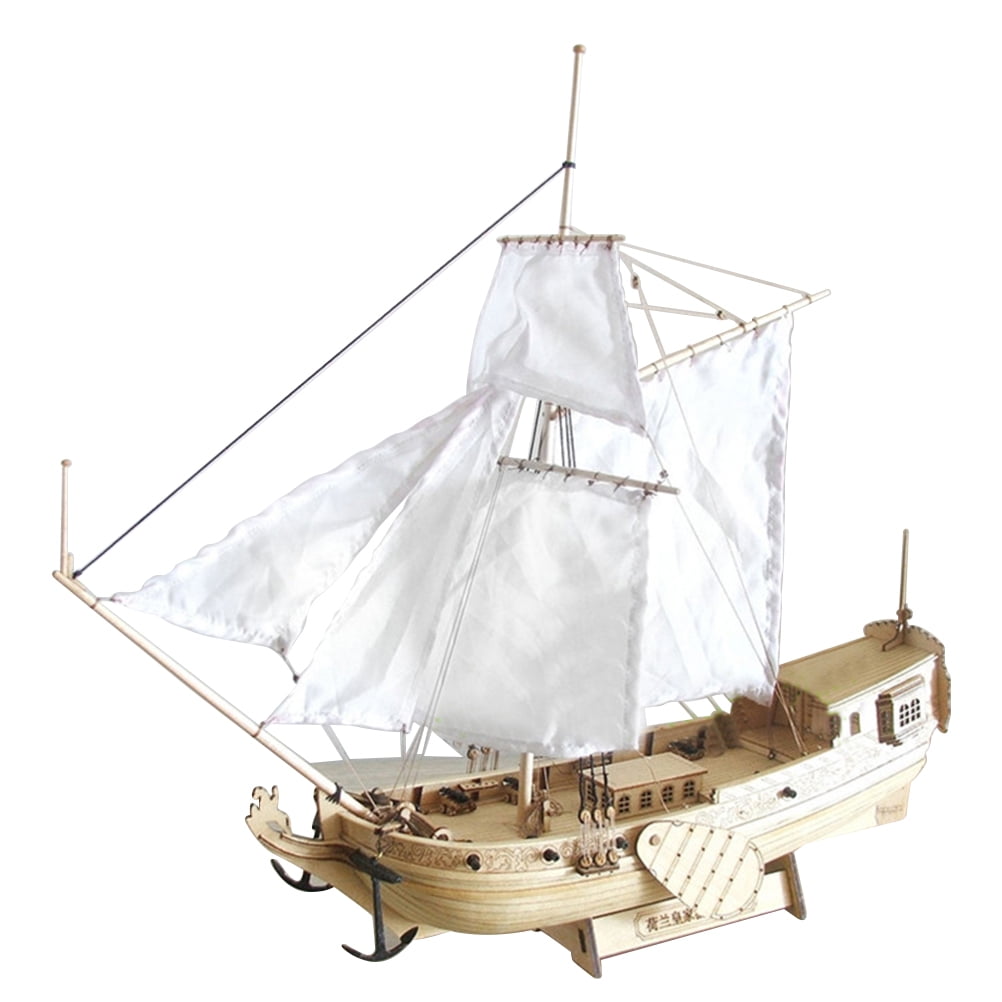 Wooden Wood Sailboat Ship Kits Home DIY Model Decoration Boat Gifts Toy 