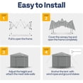 thumbnail image 2 of SPECSTAR 10' x10' Easy Pop-Up Canopy, Outdoor Screen Tent with Mosquito Netting, 2 Zipper Doors, and Roller Bag for Yard Camping Picnic Party Events, Grey, 2 of 8