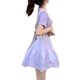 thumbnail image 2 of Camiseta a rayas para mujer, cuello redondo, ajustada, cintura alta, lazo trasero, Top de manga corta para verano, 2 of 8