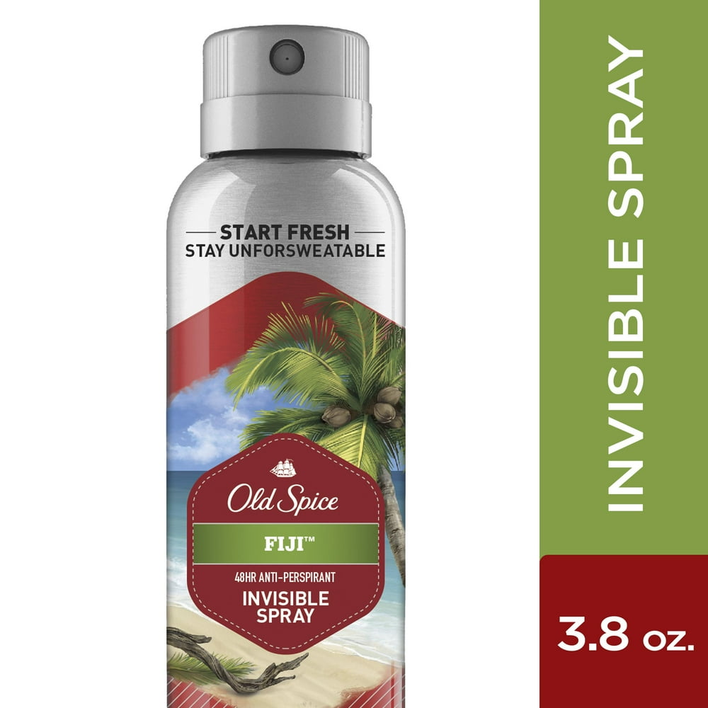 Old Spice Invisible Spray Antiperspirant Deodorant for Men, Fiji, 3.8