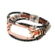 thumbnail image 5 of Para Xiaomi Mi Band 7 correa de cuero Metal Snap Retro DIY reloj inteligente pulsera de repuesto marrón y dorado, 5 of 8
