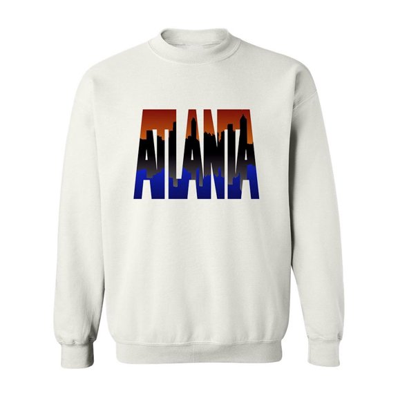 Atlanta Text With Sunset Paint Sweatshirt Men -Image by Shutterstock, Male 5X-Large