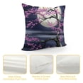 thumbnail image 4 of Fenyluxe Moon Tree Flowers Pillow Covers Printed on Both Sides for Couch Sofa Indoor Outdoor Home Decor 1PC 20x20in, 4 of 5