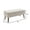 Off White, variant on King Size Wooden Bedroom Benches, Farmhouse Modern Solid Wood Rattan Bench - 59 Inch Indoor & Covered Outdoor Bench Walnut Finish Multi-Functional Design, Walnut Bedroom Benches