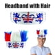 thumbnail image 1 of Union Jack diadema peluda colorida novedad peluca cubierta para la cabeza fiesta de Halloween decoraciones de disfraces, 1 of 7