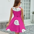 thumbnail image 6 of Cute Ghosts Halloween Themed Pink Pattern Dress Summer Street Style Dresses Female Sleeveless Printed Sundress, 6 of 7