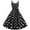 Black, variant on Casual Dress Women's Dresses Women Polka Dot Vintage 1950S Halterneck Rock Dress Swing Dress