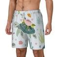 thumbnail image 2 of Uemuo Turtle and Sea Life Pattern Mens Swim Trunks Quick Dry Board Shorts with Mesh Lining, Stretch Beach Shorts Quick Dry No-Chafing Board Shorts-Medium, 2 of 9