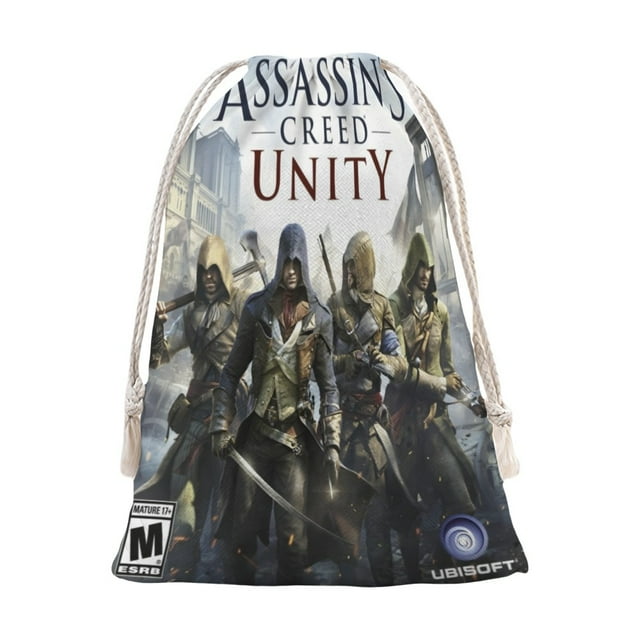 ASSASSIN’S CREED Bolsa de regalo con cierre de cinta navideño para decoración de Navidad,50cm×80cm.