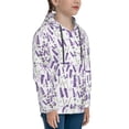 thumbnail image 3 of Xecao Lavender Flowers Print Youth Hoodie Sweatshirt,Boys Hoodies,Essentials Hoodie-Medium, 3 of 6