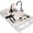 Beige, variant on Makeup Mat for Sink, Bathroom Sink Cover for Counter Space, Foldable Silicone Sink Mat Organizer Countertop RV Space Saver, Beige, 19.3" x 15.5"