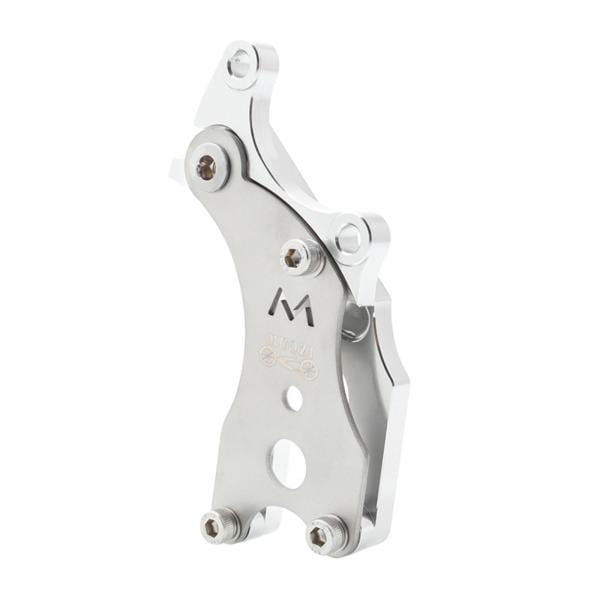 2x Soporte adaptador de freno de disco de bicicleta MTB Frenos de disco de bicicleta Soporte de montaje Modificación de conversión Accesorios de monta 120x51x44mm Macarena Adaptador de freno de disco de bicicleta