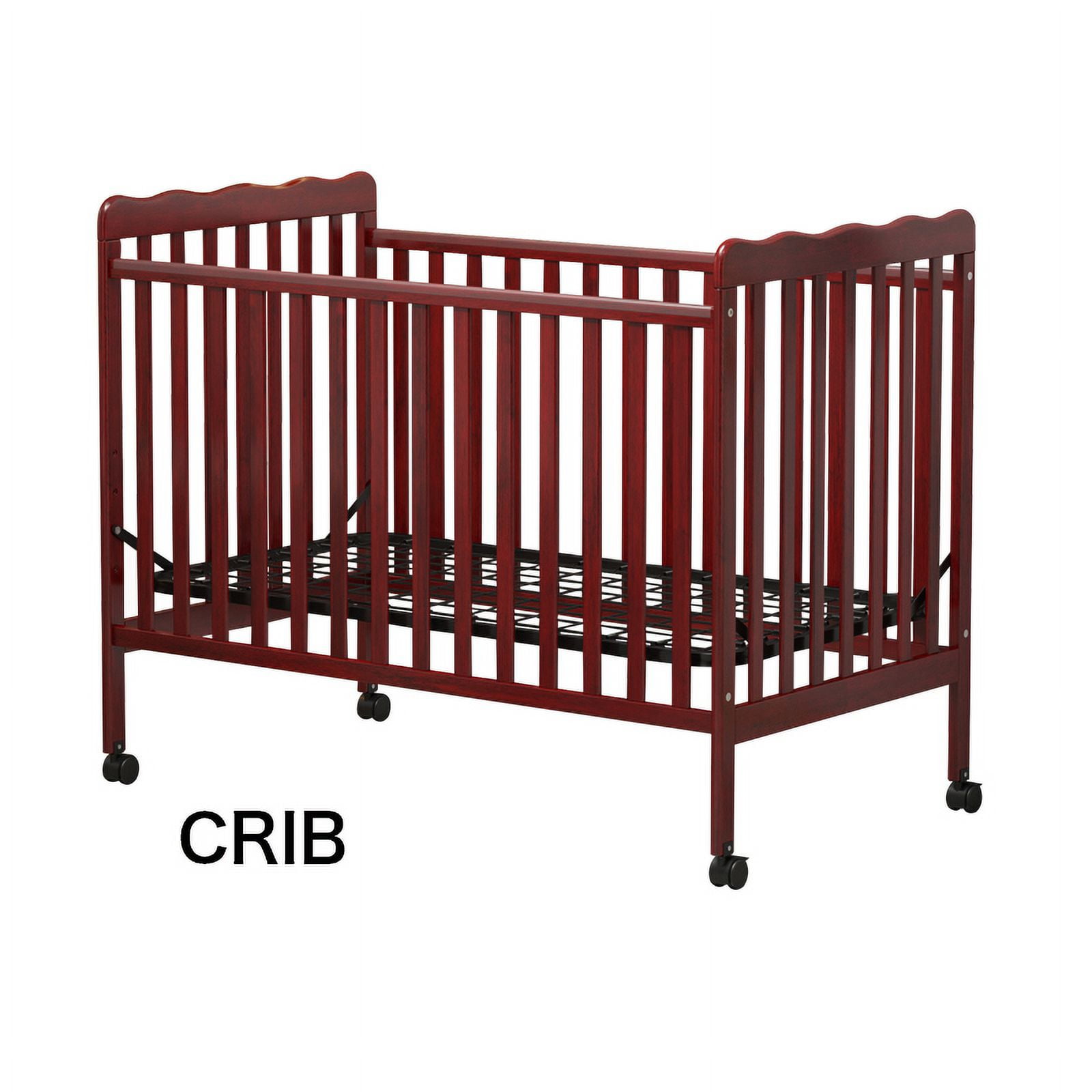 Euroco 3-in-1 Convertible Crib, Baby Crib with Drawers, Wood and Metal, White