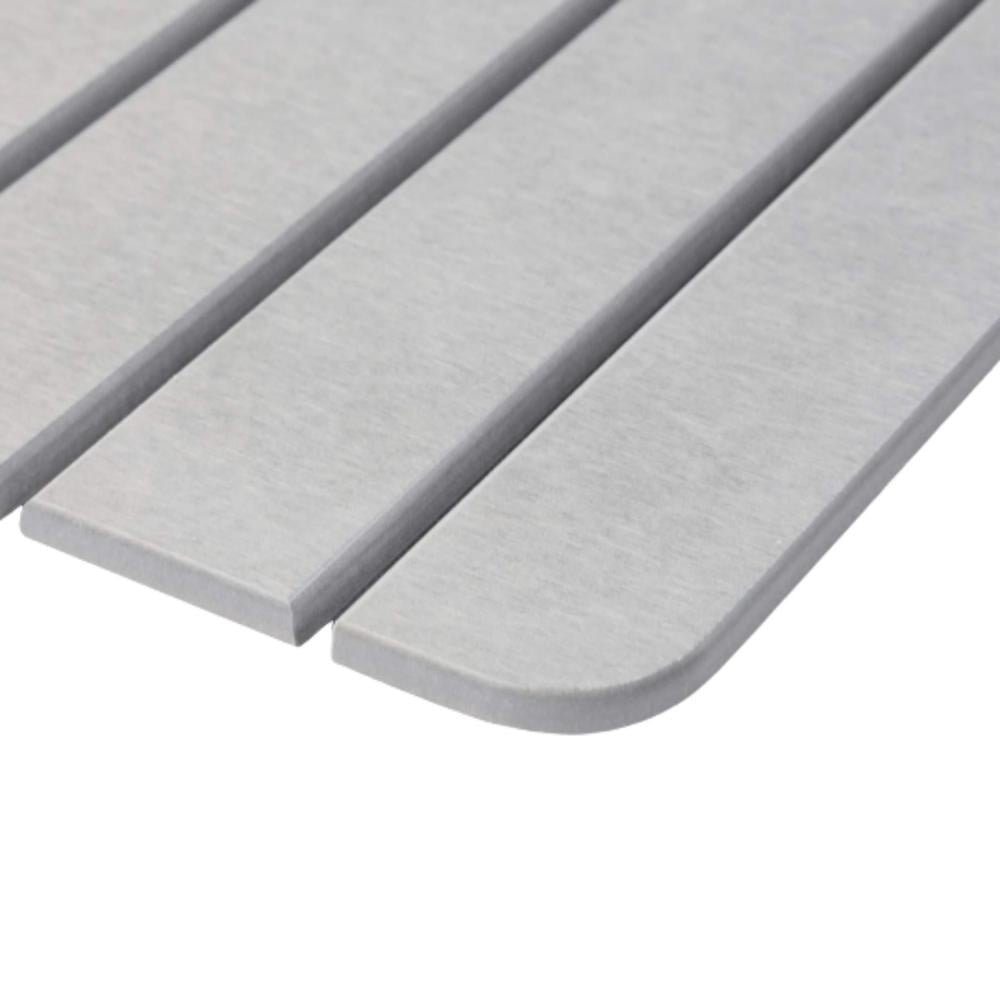 24x15" Modern Diatomite Stone Medium Bath Mat in Gray