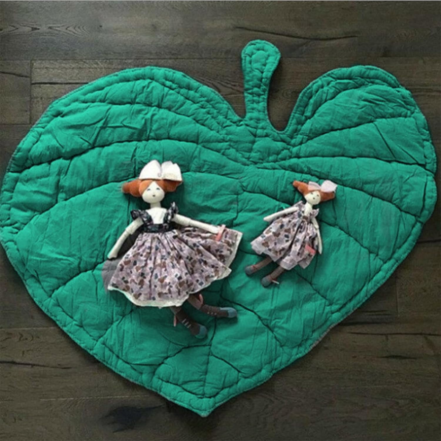 Heart-Shaped Leaf Tummy Time Baby Mat for Floor Play