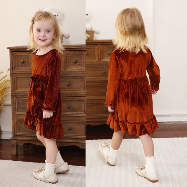 fall dresses 4t Cranberry Faux Leather Sleeveless Skater Dress main image 0