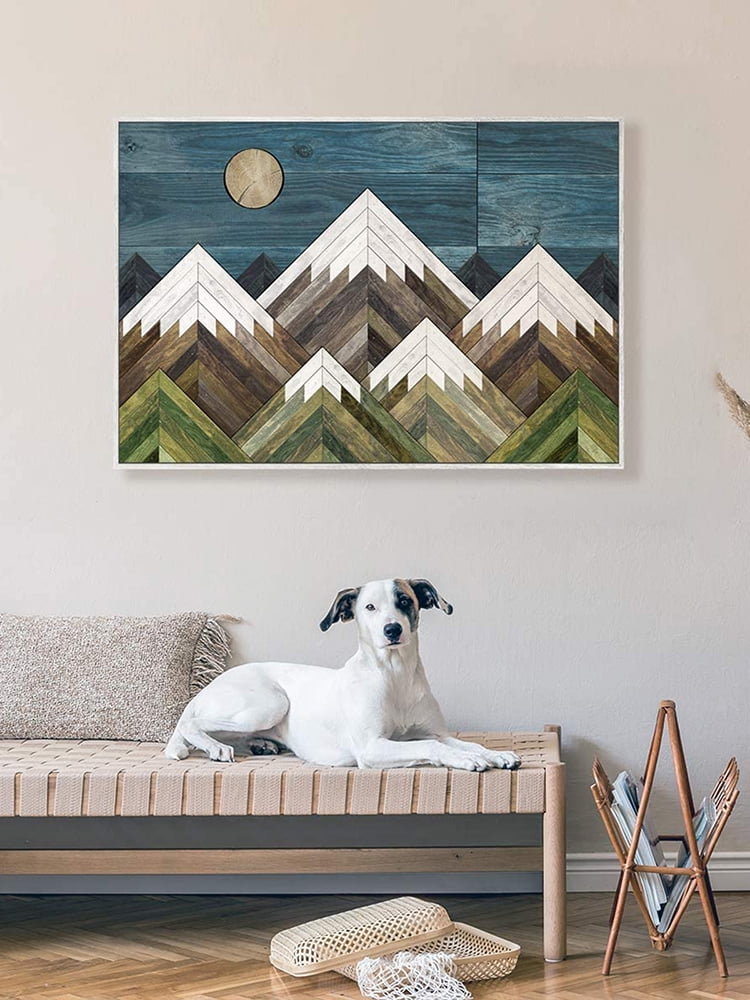 Night Sky Wood Mountain Wall Decor - Bonded Woodworks - Crafts & Other Art,  Other Crafts & Art - ArtPal