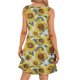 thumbnail image 4 of Mujeres verano casual sin mangas cuello redondo gradiente impreso bolsillo manga vestidos vestido suelto OAVQHLG3B Store lin121212, 4 of 5